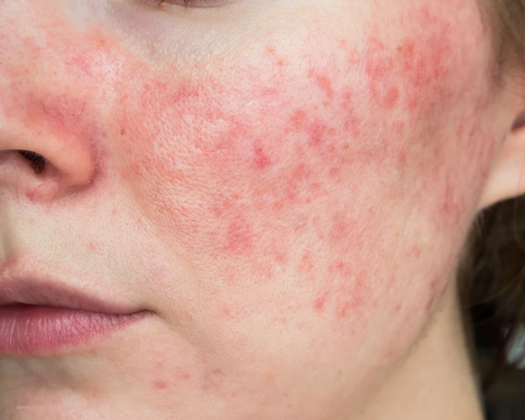 Tratamento para rosácea com a Dra. Érika Voltan, dermatologista especializada em pele sensível em Moema SP.